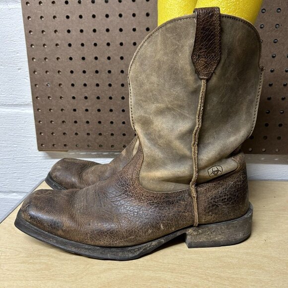 ARIAT Men\'s 11.5EE Gold Point Western Boots Broad Square Toe - EUC Ariat mesteno boots - Gem main image 3